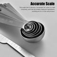 thumbnail image 4 of Kitchen Measuring Spoons Set, Clear Scale Stainless Steel Measuring Spoons Set with Buckle for Bakery, 4 of 8