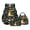 Black-Dinosaur Palm Tree, variant on Cat Cloud Print Backpack Set with Lunch Bag for Kids Stars Print Backpack and Pencil Case Set Insulated Lunch Box with Pencil Pouch for School Travel