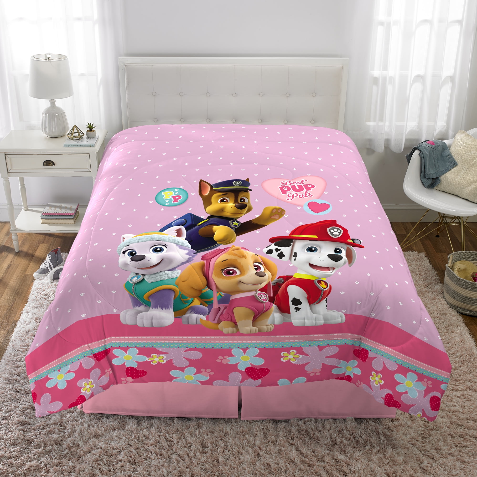 Paw Patrol Girls Twin/Full Quilt with Sham 