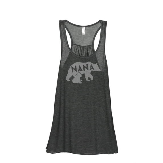Thread Tank Nana Bear Women's Fashion Sleeveless Flowy Racerback Tank Top Charcoal Small