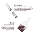 thumbnail image 3 of TFixol Air Conditioner Condenser Fin Comb Stainless Steel Air Conditioner Fin Cleaning Brush Air Conditioner Fin Repairing Tool Heatsink Cleaning Brush, 3 of 7