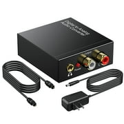 Rybozen 192KHz Digital to Analog Audio Converter, Toslink Optical to 3.5mm Jack Audio Adapter