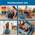 thumbnail image 4 of ECR4Kids Universal Rolling Utility Cart with Canvas Organizer Bag, Mobile Storage, Blue/Grey, 4 of 9