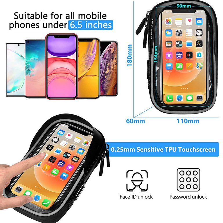 Rain-resistant mobile phone holder