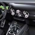 thumbnail image 2 of 6-piece set sparkling flower car air conditioner vent clips, cute daisy car air freshener vent clips car diffuser crystal stone car interior decoration charming diamond car accessories for women girl, 2 of 5