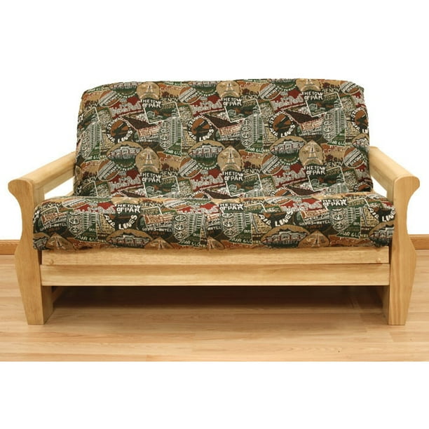 Easy Fit Inc Travel Pattern Full Size Futon Cover Com Travel Pattern Full Size Futon Cover, Outdoor Futon Cover Sunbrella