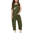 thumbnail image 3 of Girls Jumpsuits Overalls Girls Summer Clothes Loose Rompers Leg Preppy Clothes 5-6 Years Girls Fashion, 3 of 5