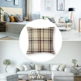 thumbnail image 5 of Acheng Fall Buffalo Check Throw Pillow Covers, Autumn Farmhouse Plaid Decorative Cushion Covers for Couch Sofa Living Room, Pack of 2,Beige 18x18in, 5 of 7