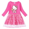 thumbnail image 3 of Hello Kitty-vestido de algodón con estampado de dibujos animados para niña, vestido de princesa plisado de manga larga, estrella, Luna, Red de hilo, primavera y otoño, nuevo, 3 of 4