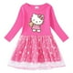 thumbnail image 3 of Hello Kitty-vestido de algodón con estampado de dibujos animados para niña, vestido de princesa plisado de manga larga, estrella, Luna, Red de hilo, primavera y otoño, nuevo, 3 of 4