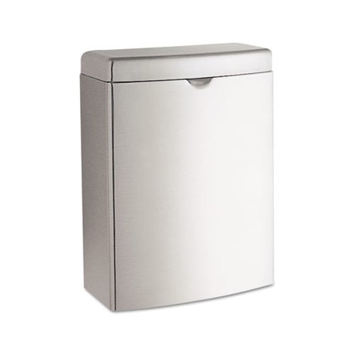 Contura Sanitary Napkin Receptacle Rectangular, 1 gal, Stainless Steel