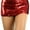 Red, variant on Women's Sequined Mini Skirt - Gold