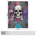 thumbnail image 4 of ONETECH Skull Blanket for Men Women Bed Blanket Soft Cozy Throw Blanket Flannel Blankets and Throws Lightweight Warmth Blanket for Halloween Kids Couch Bed Home Decor, 4 of 6