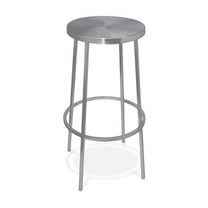Meridian Furniture Tyson Brushed Silver Iron Barstool