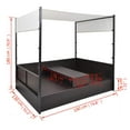 thumbnail image 2 of vidaXL Patio Bed Outdoor Patio Double Chaise Lounge with Canopy Poly Rattan, 2 of 6