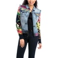 thumbnail image 1 of Desigual Veste Tissée pour Femmes avec Design Patchwork, Denim Moyen Lavé, 44, 1 of 6