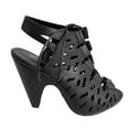 thumbnail image 4 of Top Moda Yucca-1 Women's Peep Toe Cut Out Sling Back Mid Heel Caged Sandals, 4 of 6