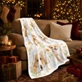 thumbnail image 3 of Playful Corgi Watercolor Autumn Art, Playful Pet Portrait Pattern, Warm Flannel Blanket for Living Room and Bedroom, Dog Lovers Thanksgiving Gift, Pet Lover Home Decor, 3 of 9