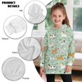 thumbnail image 6 of Psesaysky Girls Sweatshirt Long Sleeve Hoodie Dress Pullover Sweater Oversized Cartoon Puppy Grass Print Clothes Kids Outfits Tops with Pocket for 7-8 Years, 6 of 7