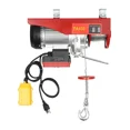 thumbnail image 6 of Red Alloy Vertical Electric Lifting Hoist IP40, 440/880LBS Load Capacity for Garage Renovation Cargo Engine Boat Repair, 6 of 18