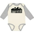 thumbnail image 3 of Inktastic Pittsburgh Skyline Grunge Boys or Girls Long Sleeve Baby Bodysuit, 3 of 5