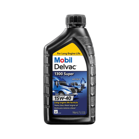 1 Quart Diesel Engine Oil MOBIL Delvac 1300 Synthetic Blend 15W-40 Super Duty MPN #122494
