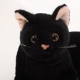 thumbnail image 4 of Figura realista de gato negro, peluche suave para niños, ideal como almohada decorativa para fiestas de cumpleaños o Halloween., 4 of 7