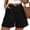 Black, variant on Women High Waisted Pleated Dress Shorts Casual Business Wide Leg Tailored Short Pants with Pockets