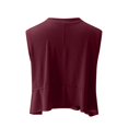 thumbnail image 4 of Stichou Women's Workout Crop Tops Y2K Oversized Cap Sleeve Flowy Tee Loose Fit Boxy Basic Yoga 2026 Summer Active Gym Shirts Deep Red 2XL, 4 of 7