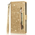 thumbnail image 5 of for Google Pixel 9 Pro XL Bling Patent Leather Phone Case, Sparkly Shiny Glossy Folio Flip Cover Kickstand Wallet Zipper Pocket Pouch, Card Holder Cash Slot, Magnetic Closure, Wrist Strap, 5 of 8