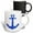 Multicolor, variant on 3drose, Rustic Blue Anchor Heart, 15oz Mug