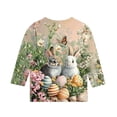 thumbnail image 5 of Xdegoge Toddler Girls Adorable Graphic T Shirt Cute Bunny In Tutu Dress Floral Bow Print Long Sleeve Crewneck Casual Playwear School Tops Comfy Breathable Activewear Pullovers, 5 of 5