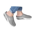 thumbnail image 3 of Womens Slippers Ladies Summer Fashion Solid Color Fine Mesh Wrapped Toe Slippers Non Slip Beach Sandals Womens Grey 36, 3 of 5
