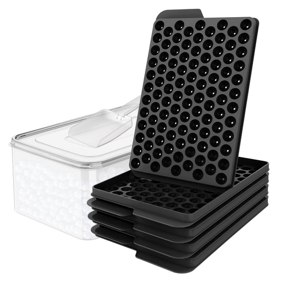 Bandejas para cubitos de hielo WIBIMEN mini redondos tipo pebble y nugget triturado (paquete de 4)