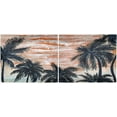 thumbnail image 3 of Palm Tree Kitchen Curtains 2 Panels UV Protected Tier Curtains, Half Window Curtains Kitchen Tiers for Guest Room Bathroom Sink Laundry Room Basement,36 x 27 Inch, 3 of 7