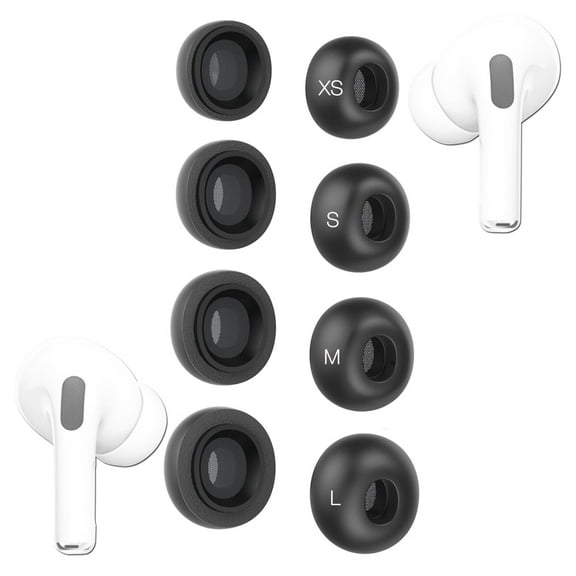 TENNMAK Memory Foam Ear Tips for Airpods Pro 2nd & 1st Generation Earbuds Eartips Earmuff Earpad with XS.S.M.L Size *4 Pairs