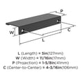 thumbnail image 3 of Miseno Mcpep1419 Mulberry 4-3/16" Center To Center Finger Cabinet Pull - Bronze, 3 of 4