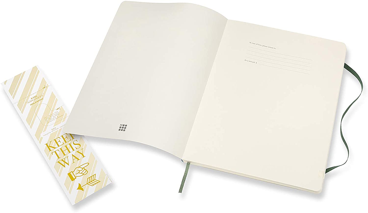 Moleskine Notebook, Extra Large, Plain, Myrtle Green, Soft Cover (7.5 x 9.75) (Books)