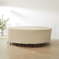 thumbnail image 3 of Funda para muebles de patio Crosley, impermeable, redonda, bronceada, 3 of 4
