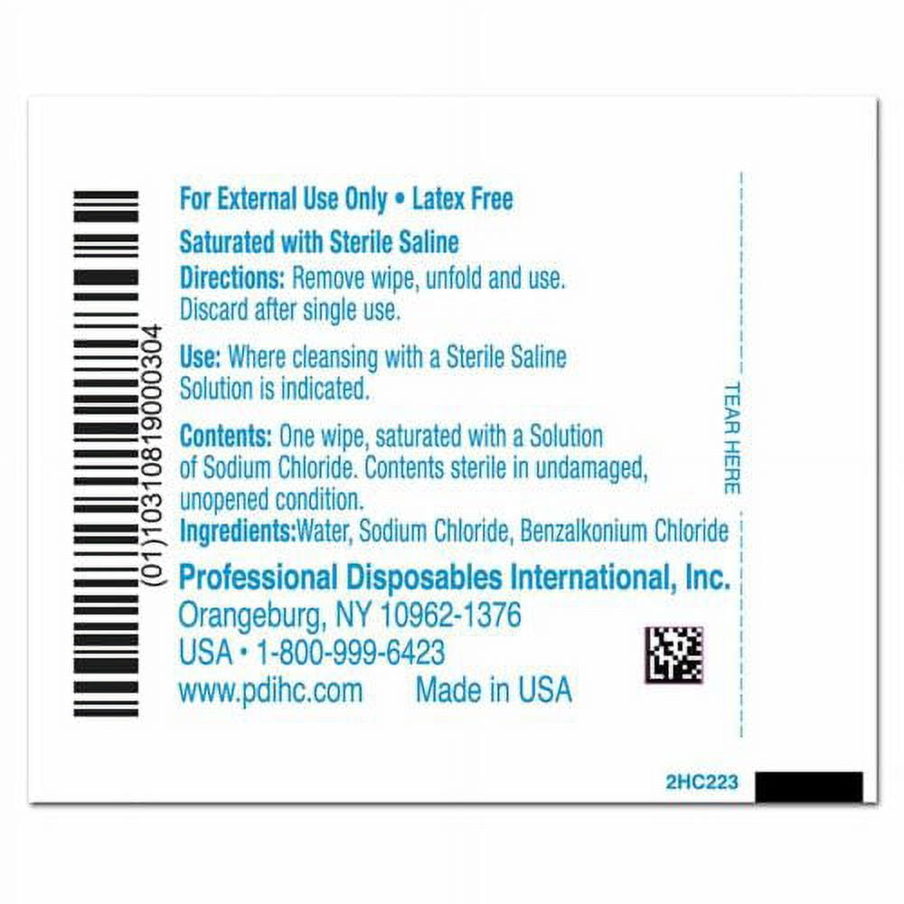 Saline Wipe Hygea Individual Packet Saline Unscented 24 Count  6 Pack