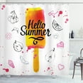 thumbnail image 1 of Ambesonne Ice Cream Shower Curtain, Hello Summer, 69"Wx84"L, Multicolor, 1 of 3