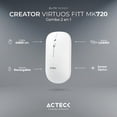 thumbnail image 4 of Kit Teclado y Mouse Acteck Virtuos Silk MK720 Inalambrico USB-C Blanco, 4 of 6