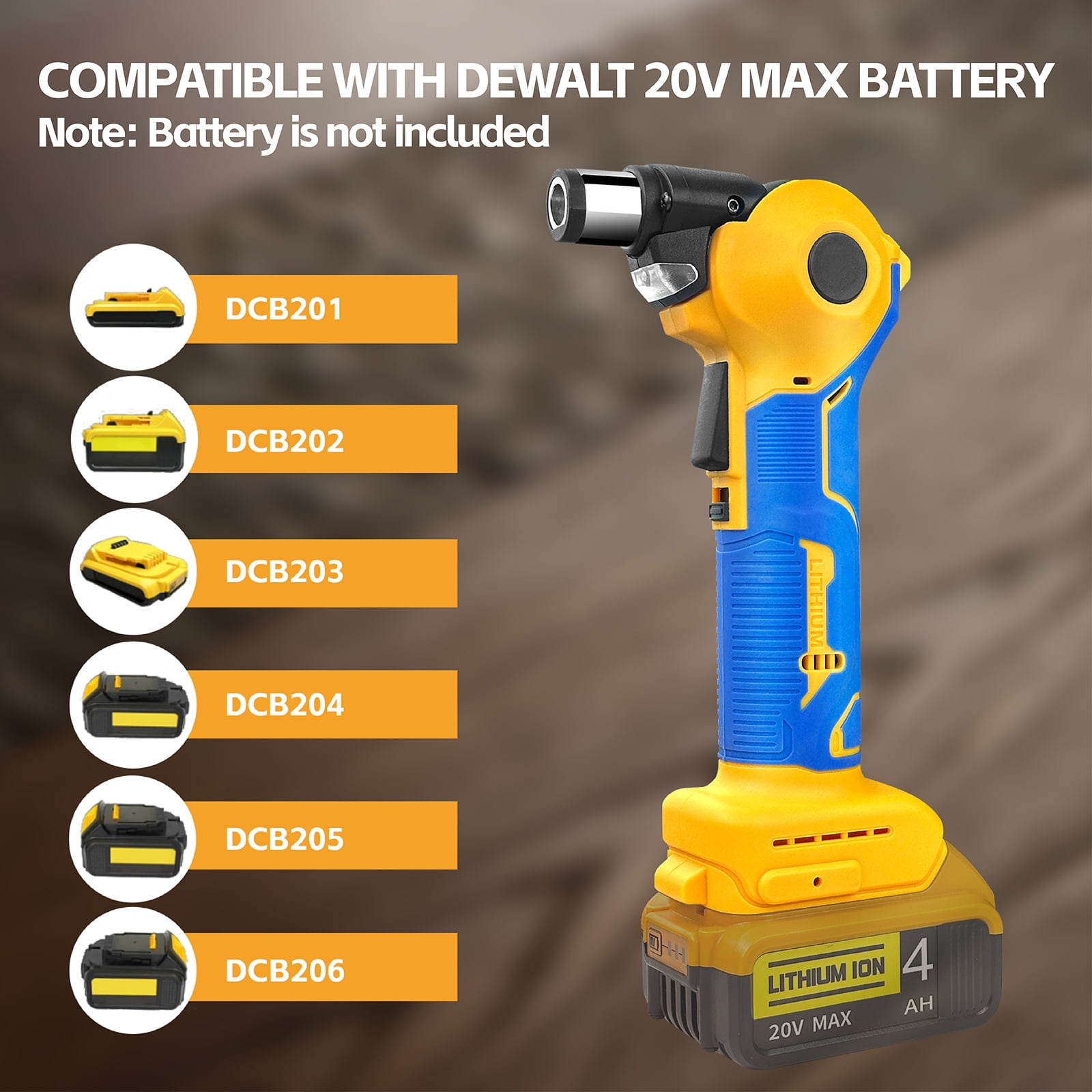 Cordless Palm Nailer Compatible with Dewalt 20V Max Battery(NO Battery), Auto Hammer with Magnetic Collet, 14000 RPM, Brushless Power Nailer for Joist Hangers, Tight Spaces