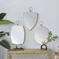 thumbnail image 2 of DecMode 15"W, 24"H Oval Wall Mirror, Gold, Set of 3, 2 of 9