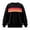 Black, variant on Tqcoqu Sweatshirt for Women with Rainbow Striped,Loose Fit Pullover Shirts Round Neck Long Sleeve Casual Tops Daily Wear