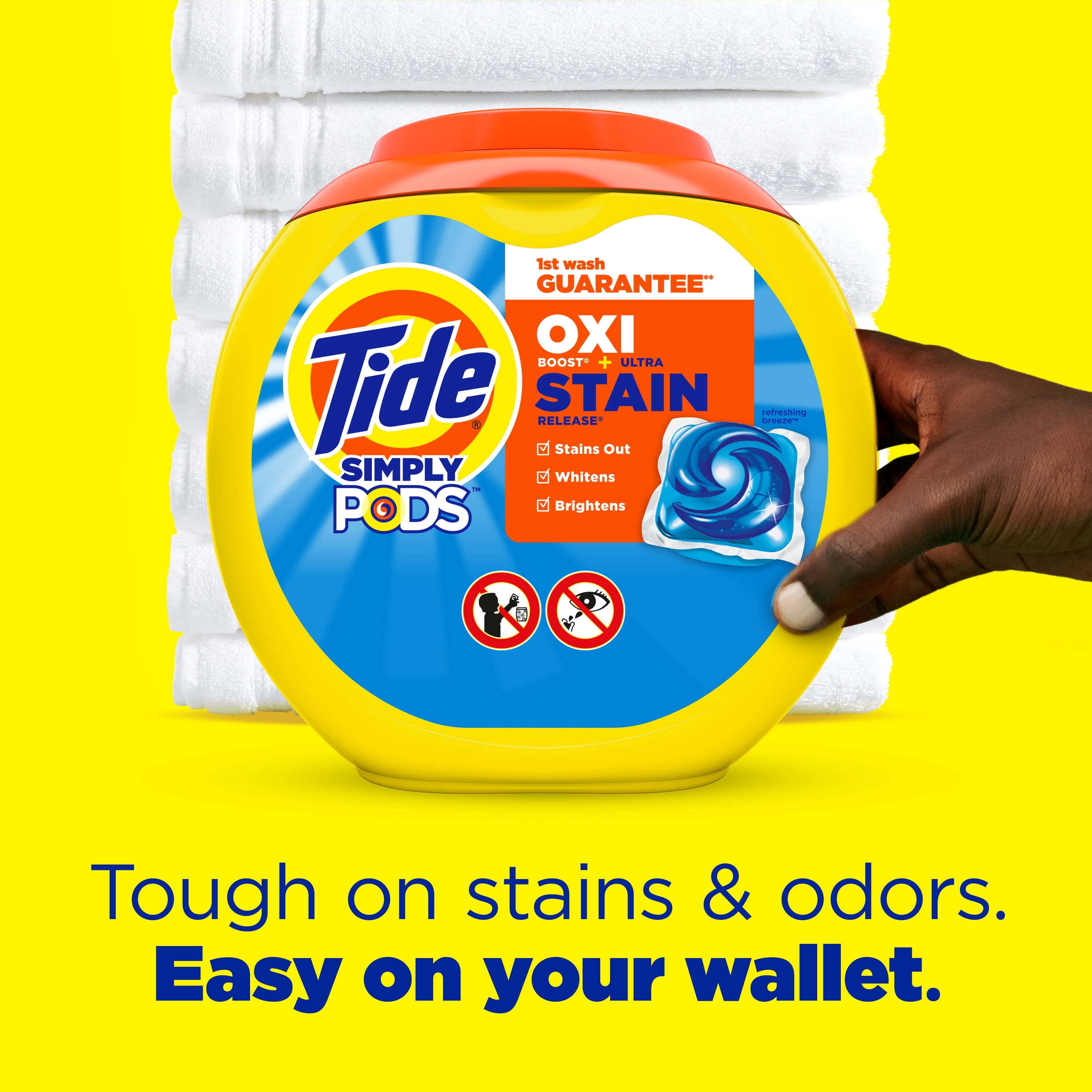 Tide Simply PODS Oxi Ultra Stain Release Liquid Laundry Detergent, Refreshing Breeze, 13 Count