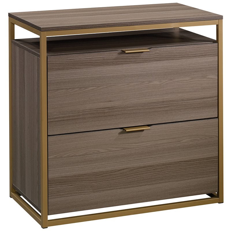 Sauder International Lux 2 Drawer Lateral File in Diamond Ash