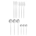 thumbnail image 3 of Tzilke Spoons, Knives, Forks - Glossy 410 Stainless Steel Cutlery for Home or Restaurant - Silver 12-Piece Tableware Set, 3 of 8