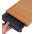 thumbnail image 4 of La mejor tabla de cortar de bambú de Internet con cajón extraíble, almacenamiento de preparación, tabla de cocina para cortar bloques de madera, 4 of 5