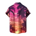 thumbnail image 3 of ZCFZJW Mens Tropical Beach Shirts Casual Summer Short Sleeve Button Down Palm Tree Print T-Shirts Trendy Regular Fit Holiday Vacation Hawaiian Tops Multicolor#03 L, 3 of 4